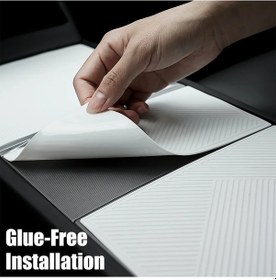 Resim Hightower Tesla Model 3 Highland 2024/2025 Model Y Juniper 2025 Beyaz Kaymaz Silikon Konsol Koruyucu 