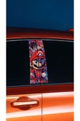 Resim HMNL Araç Kapı Direk Kaplama Folyosu Super Mario Desenli (SAĞ SOL TAKIM) (2 ADET) - 22x50 Cm 