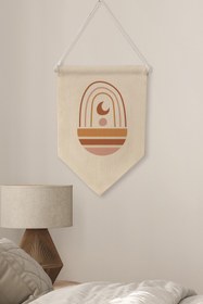 Resim Oturma Odası Duvar Dekoru, Pinterest Oda Dekoru, Boho Kanvas Flama Askılı Duvar Örtüsü NO:461 - Renkli - 6 / 30 x 40 