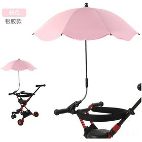 Resim Geeroyoo Bebek Arabası Güneş Şemsiyesi - Pembe, 35.5 Cm, 8 Kemik, Uv Koruma, Esnek Klem, Güneşten Koruma, Dışarıda Kullanıma Uygun Pembe 