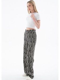 Resim Fashion Friends Bayan Pantolon 25y0179k1 Siyah Siyah 
