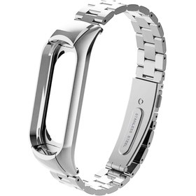 Resim Microsonic Xiaomi Mi Band 6 Metal Stainless Steel Kordon Gümüş 
