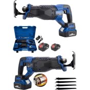 Resim Germany Steel Alman 7 Serisi Şarjlı Tilki Kuyruğu Testeresi 4 Bıçaklı Kemik Kesim Vs Kömürsüz Pistonlu Motor Blue 