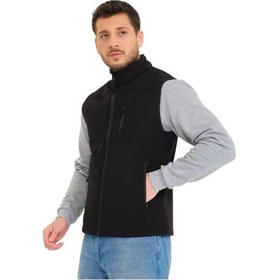Resim Şensel, Softshell Yelek, Siyah 118E2250 Su Itici,Rüzgar Geçirmez 001 