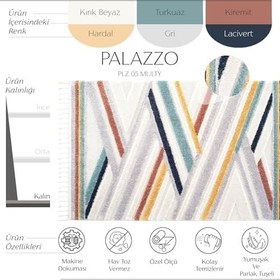 Resim Cool Halı Palazzo 05 Multy Bukle Salon Halısı Hav Vermez Mutfak Halısı Çocuk Odası Halısı Koridor Kesme Yolluk 