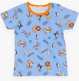 Resim Breeze Girls & Boys Erkek Bebek Pijama Takımı Hayvanlar Alemi Temalı 9 Ay-3 Yaş, Mavi-mavi Mavi 