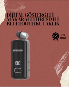 Resim UCUZTEKNO Su Geçirmez Fineblue F580 Kulaklık – Dijital Ekranlı, Klipsli, Geri Çekilebilir Kablo ve Gür 