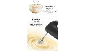 Resim Pirantech YH-307 - 7 Kademeli Pratik El Mikseri - Paslanmaz Çelik Aparatlı 