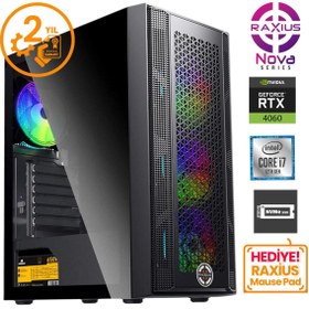 Resim Raxius Nova G1 i7 4060-27FF05 Intel Core i7 12700F 32 GB RAM 512 GB SSD RTX 4060 FreeDOS Gaming Masaüstü Bilgisayar 