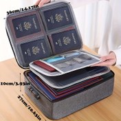 Resim 1 adet Alev Almaz Belge Çantası Kombinasyon Kilidi ile, 3 Katmanlı Su Geçirmez Dosya Saklama Kutusu, Laptop, Dosyalar & Sertifikalar için Taşınabilir Düzenleyici - Seyahat & Ev Kullanımı için İdeal, Hafif, Taşıması Kolay, Laptop Taşıma Çantası 