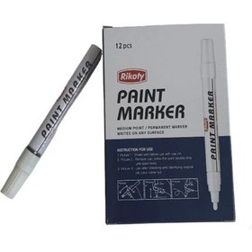 Resim Rikoty Paint Marker Markalama Kalemi 12 Adet - Siyah 