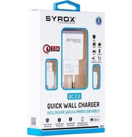 Resim Syrox Syx-Q20 Micro Quıck Hızlı Ev Şarj Seti Beyaz 