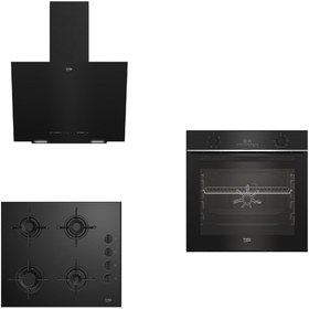 Resim Beko New Black Star 3'lü Ankastre Set ( BFC 330 S - BOCD T 6011 ES - BDE 6040 S ) 