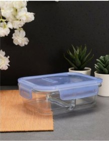 Resim Paşabahçe 530276 Mor Bölmeli Cam Saklama Kabı 630 Cc Mavi 