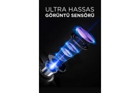 Resim Lenovo Araç İçi Kamera 1080P Dokunmatik Wifi Ön İç ve Arka Araç Kamerası Q7 7302 Siyah 