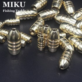 Resim 18 Adet Premium Altın Bakır Balıkçılık Ağırlıkları - Yüksek Yoğunluklu, Hızlı Batan, Bölümlü Tasarım Fıçı Dönerleri ile Texas Rig, Carolina Rig, Tatlısu ve Tuzlu Su Grupları için 