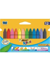 Resim Elleri Kirletmeyen Üçgen Jumbo Mum Pastel Boya 12 Renk Çok Renkli 