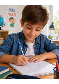 Resim Pensan Bulutlar Desenli Kurşun Kalem 96060 Çok Renkli 