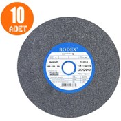 Resim Rodex 10 Adet Taşlama Bıçak Bileme Taşı Taş Motoru Zımpara Taşı 200x25x20 Mm - 60 Kum 