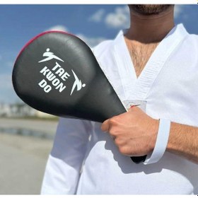 Resim Nabız Tekvando Nabız Taekwondo Raket Ellik Tekmelik Darbe Darbelik Beyaz - Siyah - Kırmızı 
