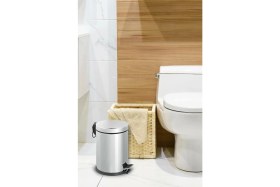 Resim 5 Litre Banyo Seti 2'li Pedallı Çöp Kovası Wc Klozet Tuvalet Fırça Seti Banyo Çöp Kovası 