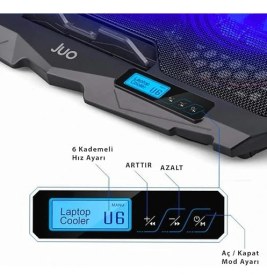 Resim Leaf Shop C1 LED Ekranlı Notebook Soğutucu Siyah 