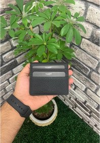 Resim Guard Siyah / Kırmızı Patlı Tasarım Deri Kartlık Siayh 