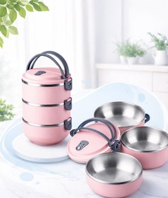 Resim BERMİRA Home Collection Freshbox 3 Katlı Sızdırmaz Yemek Termosu Sefer Tası 