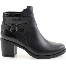 Resim Siyah Siyah Hakiki Deri Kadın Bot & Bootie K02717034103 Siyah Siyah 