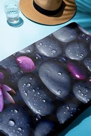 Resim Dijital Baskı Plaj Deniz Havlusu Modern Desenli Peştamal (80X160 cm) HVL0059 