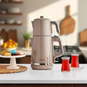 Resim Karokstore Tea Style Çay Makinesi Bej 