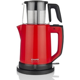 Resim Schafer Optimal Plus 1800 W Kırmızı Elektrikli Çay Makinesi 