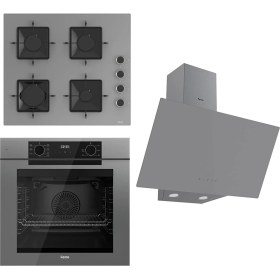 Resim Fryart-Silentart Serisi Gri Set (SS208 + QEP63CPR +D079-SA ) - Emaye Izgara 