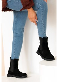 Resim Pembe Potin Rahat Taban Kadın Lastikli Bot&Bootie 020-L1212-22Süe 