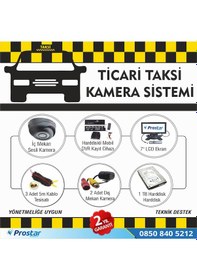 Resim Ticari Taksiler Için 1 Tb Kayıtlı Kamera Sistemi Seti 