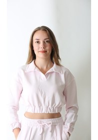 Resim Nature The Brand Kadın Pembe Oversize Sweatshirt - %100 Pamuk Günlük Giyim Pembe 