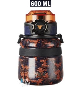 Resim Tkk 600 Ml Çelik Su Matarası Çift Kullanım Pipetli/rahat İçim 12 Saat Sıcak/24 Saat Soğuk Termos -2029-600ml Turuncu 