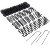 Resim Hangfox 10 Adet 13x47cm Plastik Bahçe Koruma Matları - Kedi Ve Kuş İçin Uçuklu Engel - 10 Adet U Tipi Çivi İle 