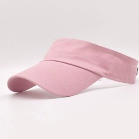 Resim Külah Kadın Pembe Tenis Vizör Cap Yazlık Spor Plaj Şapkası 