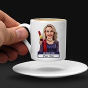 Resim En Süslü Anne Karikatürlü Kahve Fincanı 