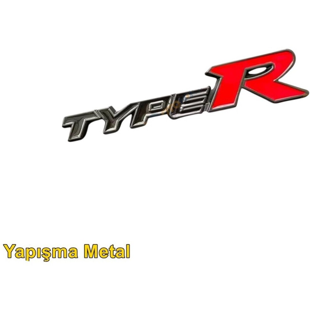 Type R Metal Logo restinal Honda Civic Type R Metal Arma 3D 3M Bantlı – Arka Bagaj Yan ...