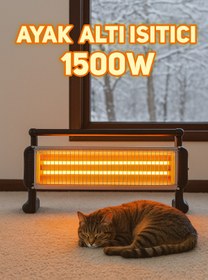 Resim Vesus Pazaraza hiva 1500W elektrikli ısıtıcı 2 kademe ısı ayarı Ayakaltı soba 