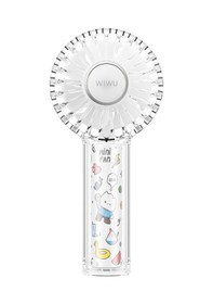 Resim Wiwu Wi-fs012 Rgb Işıklı 3 Kademeli Portatif Mini Soğutucu El Fanı Beyaz 
