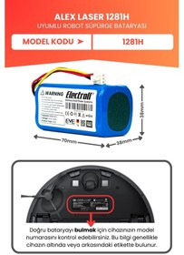 Resim Alex Laser 1281h Uyumlu Batarya Yüksek Kapasite 2800mah 