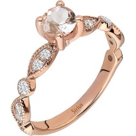 Resim Sirius Pırlanta Ve Morganite Taşlı Vintage Yüzük 0841R0031 