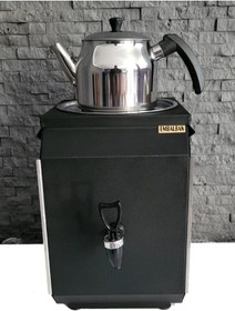 Resim EMSALSAN Elektrikli Siyah Semaver 5lt Çaycı 