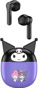 Resim Hello Kitty Şarj Kutulu Bluetooth Kablosuz Kulaklık - Dahili Mikrofon, Kolay Eşleştirme, Sevimli Tasarım, Mor ve Siyah, Çocuklar, Gençler için Mükemmel 