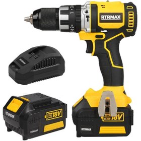 Resim Rtrmax RTX2020 4AH Çift Akülü Vidalama + RTM102 Avuç Taşlama Bez Çanta Hediyeli 