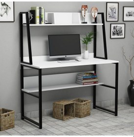 Resim Yesst Momento 120 Cm Raflı Çalışma Masası (447872214) Beyaz 