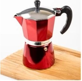 Resim Mokapot 6-Cups Coffeehutt Bigg Coffee Kahve Demleme Kahve Ekipmanı Italyan Filtre Kahve Makinesi,kırmızı 